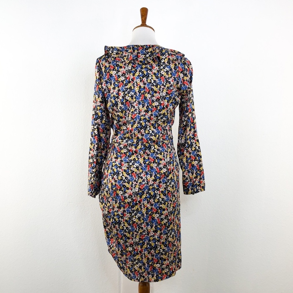 Veronica Beard Minna Floral Ruffled Silk Dress - Picture 7 of 12